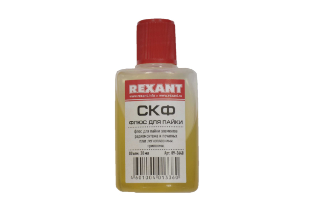 Флюс СКФ (спирто-канифольный) 30 мл. Rexant 09-3640