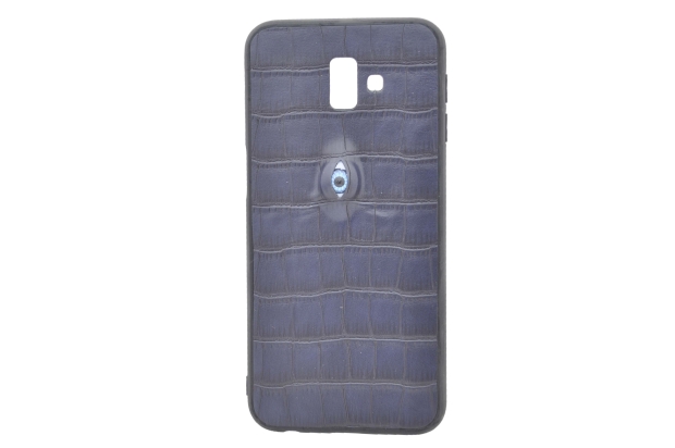 Накл. кожа/силикон/пластик "Gadzilla" SAM J6plus 2018 синий