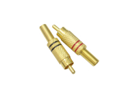 Разъем RCA "шт" металл gold на кабель "винт" (2шт) 1-210G