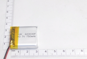 00-00023371 Аккумулятор 3.7V 750mAh 6.0x30x30mm универсальный с проводками