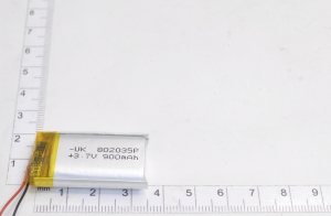 00-00026412 Аккумулятор 3.7V 900mAh 8.0x20x35mm универсальный с проводками