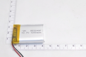 00-00023375 Аккумулятор 3.7V 1200mAh 8.0x30x40mm универсальный с проводками