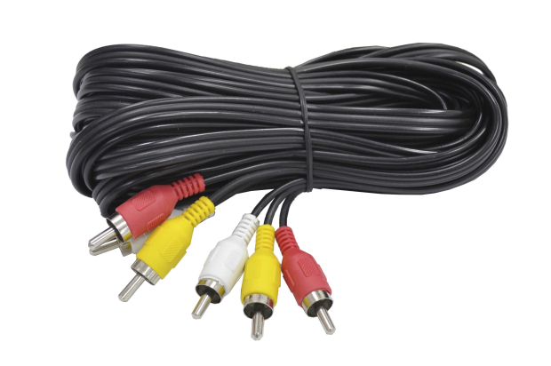 Шнур 3RCA "шт" - 3RCA "шт" черный  7.0м 17-0206