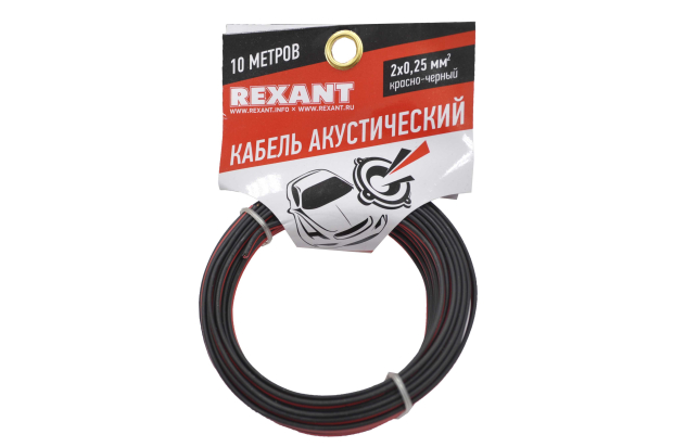 Кабель акустический 2 x 0.25mm красно-черный 01-6101-3-10 (10 метров)