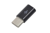 CU-0001 Переходник USB type-C (M) - microUSB (F), black, в пакете