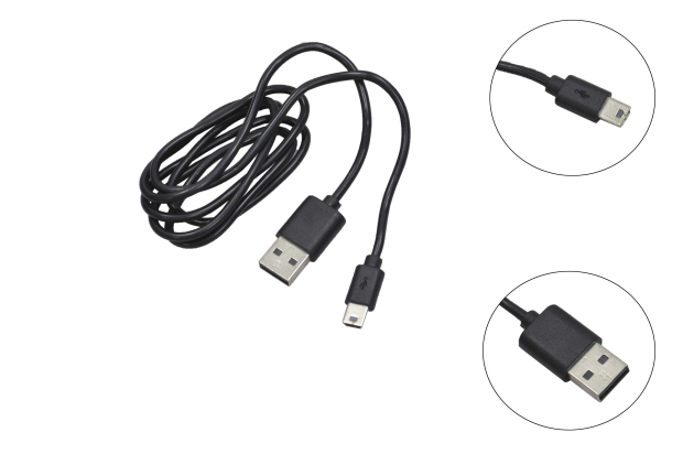 Шнур USB 2.0 AM > miniB 5P 1.0м черный 5-940-1.0