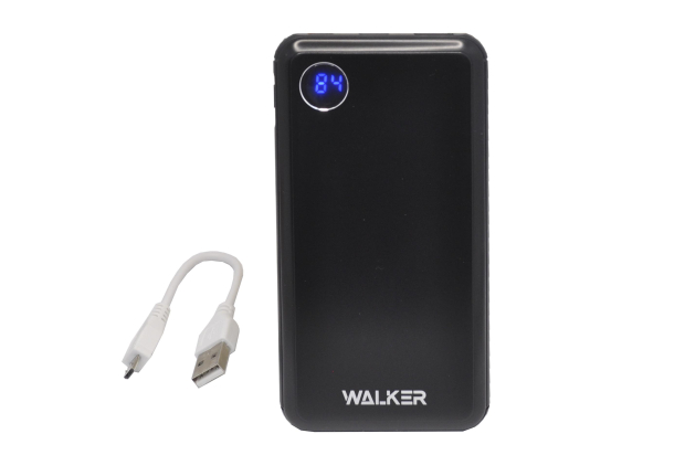 20234 Портативное зарядное устройство Walker WB-510 10000mA, 2USB, Type-C, черное