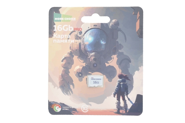 Карта памяти microSD 16Gb More choice Class10 V30 MC16-V30 (черно-белая)