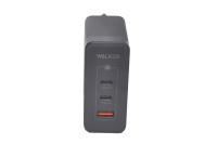 29777 Сетевое зарядное устройство Walker WH-47 USBx1/Type-Cx2, 100W, блочок, быстрый заряд QC+PD, черное