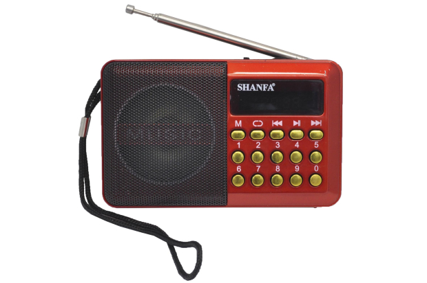 Радиоприемник Shanfa H044UR аккумулятор Li-Ion, USB, SD card, AUX красный