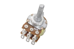Резистор переменный 6pin(3+3) A47K d=16mm L=20mm стерео (с лыской) №001917