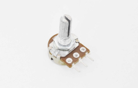Резистор переменный 3pin A5K d=16mm L=20mm моно (с рифлением + шлиц)