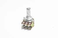 Резистор переменный 6pin(3+3) B100K d=16mm L=20mm стерео (с лыской) 16K2 F 2x100k