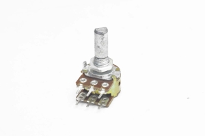 Резистор переменный 6pin(3+3) B100K d=16mm L=20mm стерео (с лыской) 16K2 F 2x100k