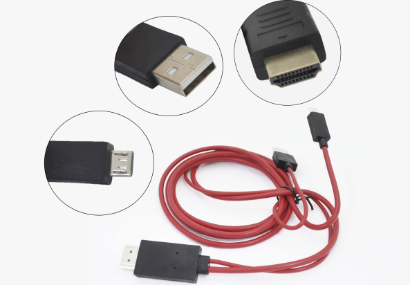 10899 Мультимедийный кабель адаптер телефон/телевизор microUSB/HDMI