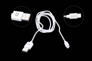 21710 Кабель Qumo MFI C48 USB-Apple 8pin опл. метал. пружина, 1.0м белый