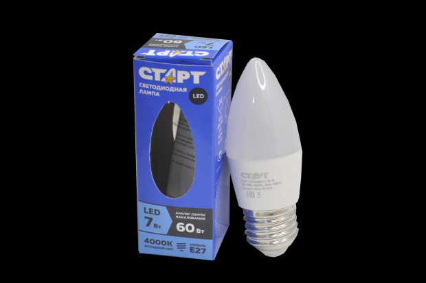 Лампа светодиодная Старт LED Candle 7W-E27-4000K