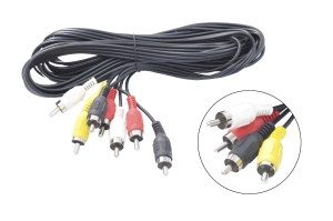 Шнур 4RCA "шт" - 4RCA "шт" черный 3.0м Jett 283-404