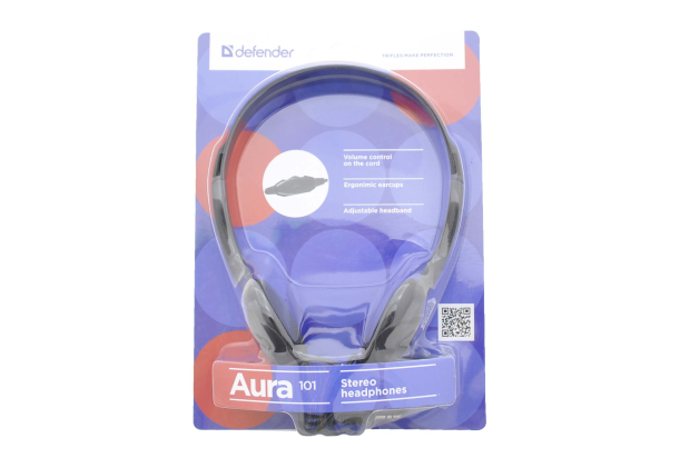 0207540 Наушники Defender Aura HN-101 с регулятором громкости (1.8м)
