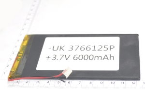 00-00016041 Аккумулятор 3.7V 6000mAh 3.7x66x125mm универсальный с проводками