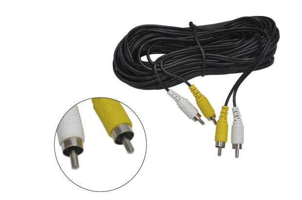 Шнур 2RCA "шт" - 2RCA "шт" черный 10.0м 5-004-10.0