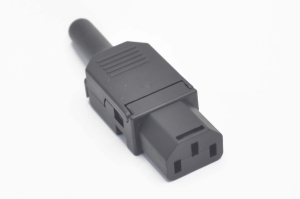 Разъем сетевой компьютерный "гн" 3-pin на кабель AC-048 с клеммами типа WAGO