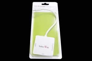 0291449 Кабель-переходник Mini DisplayPort-DisplayPort/HDMI/DVI 0.2m Telecom (TA554)
