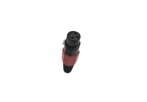Разъем XLR 3P (CANON) "гн" металл цанга красное 81R 3F