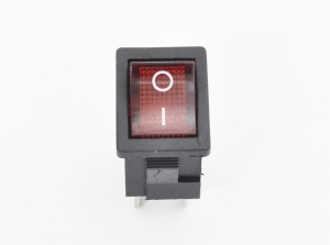 Переключатель KCD1-201N-4-C3R On-Off красный 250V 6A (4c) (неон)