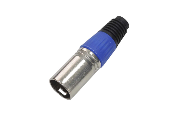 Разъем XLR 3P (CANON) "шт" металл цанга синий 1-503 BL
