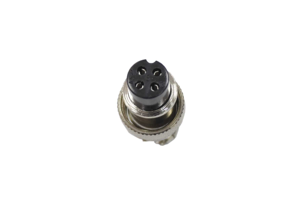Разъем MIC 4P "гн" металл на кабель 1-565-4 D=16mm