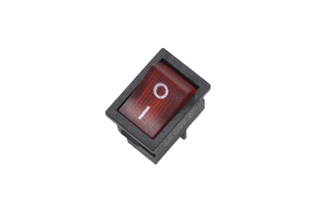 Переключатель SWR-7201-C On-Off красный 250V 6A (4c)