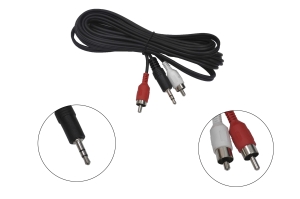 Шнур 3.5mm "шт" стерео - 2 x RCA "шт" 3.0м 285-203