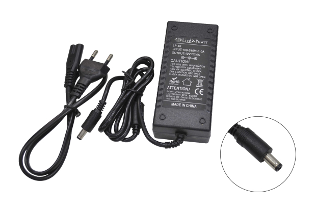 Блок питания 220V/12V  4.0A LP-40 (5.5x2.5) импульсный (адаптер)
